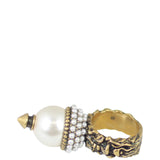 Gucci Glass Pearl Spike Ring Left