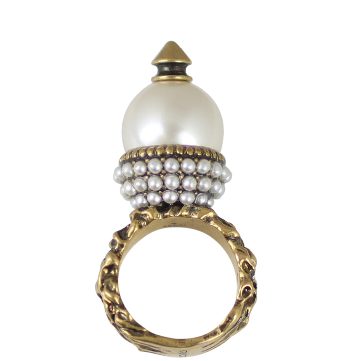 Gucci Glass Pearl Spike Ring Base