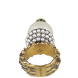 Gucci Glass Pearl Spike Ring Back