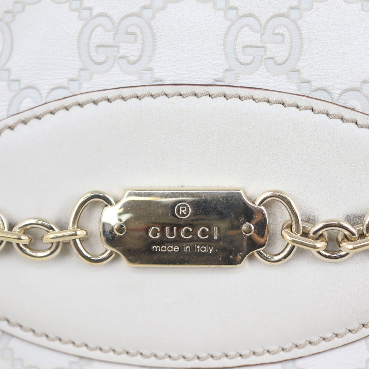 Gucci Guccissima Punch Shoulder Bag Hardware