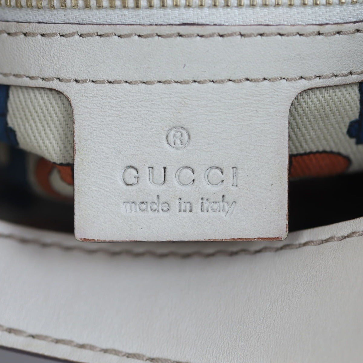 Gucci Guccissima Punch Shoulder Bag Interior Stamp