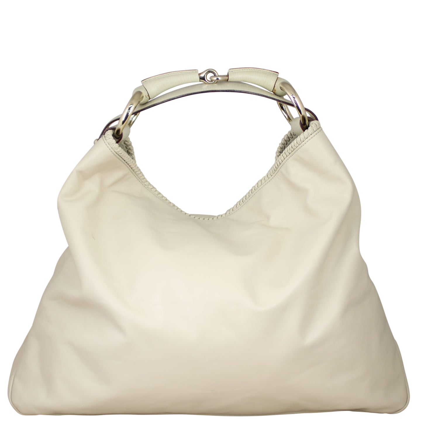 Gucci Horsebit Large Leather Hobo Front