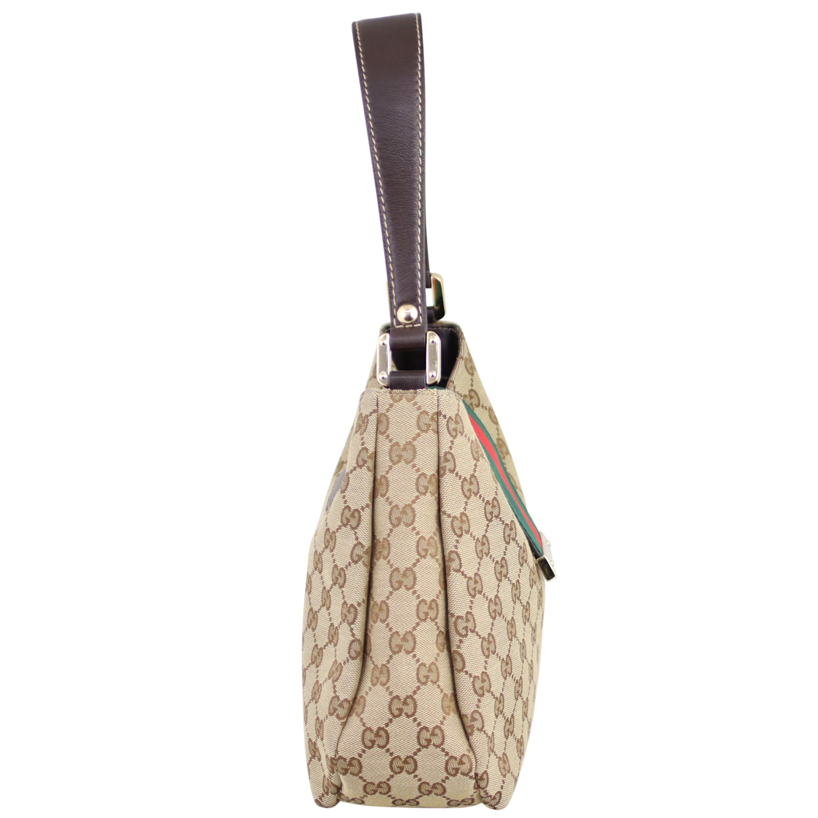 Gucci Ladies Web Hobo Side