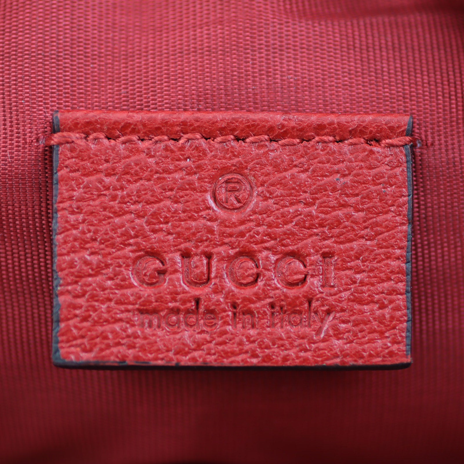 Gucci Linea Merida Striped Canvas Pouch Stamp