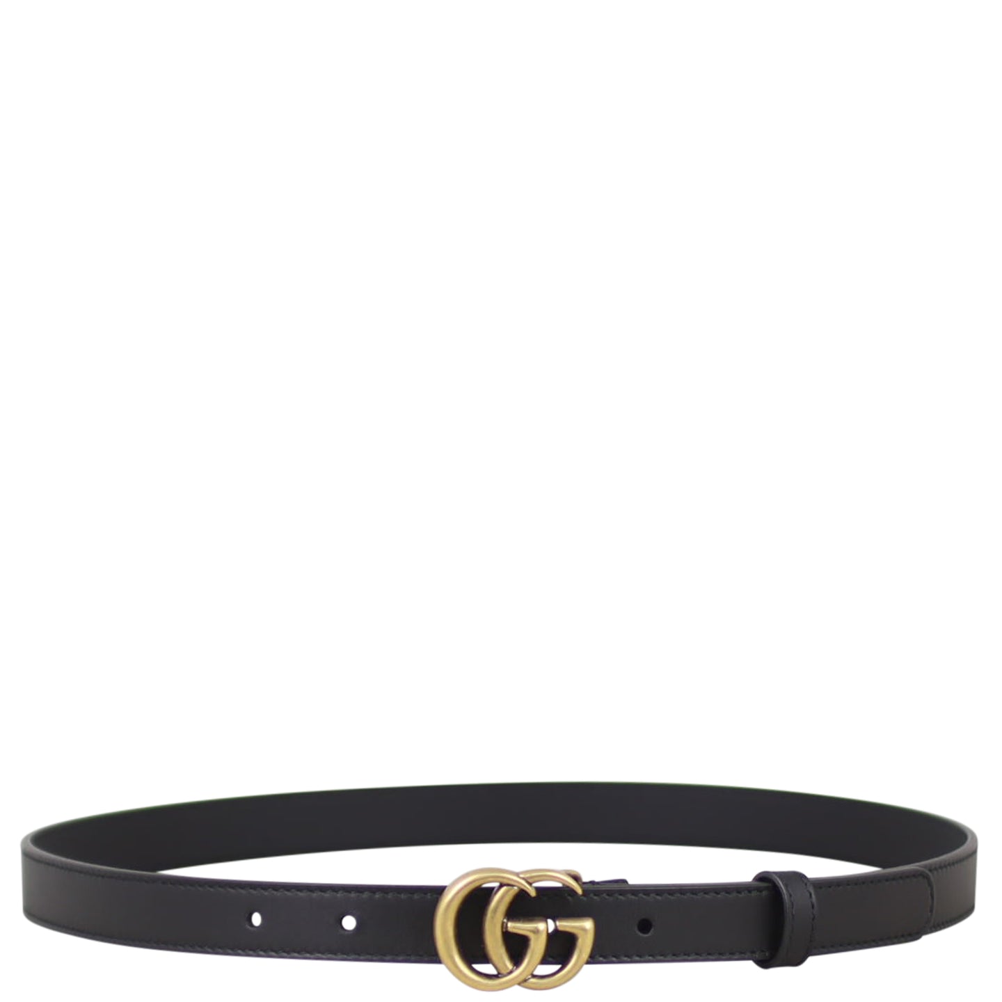 Gucci Marmont Double G Slim Belt Front