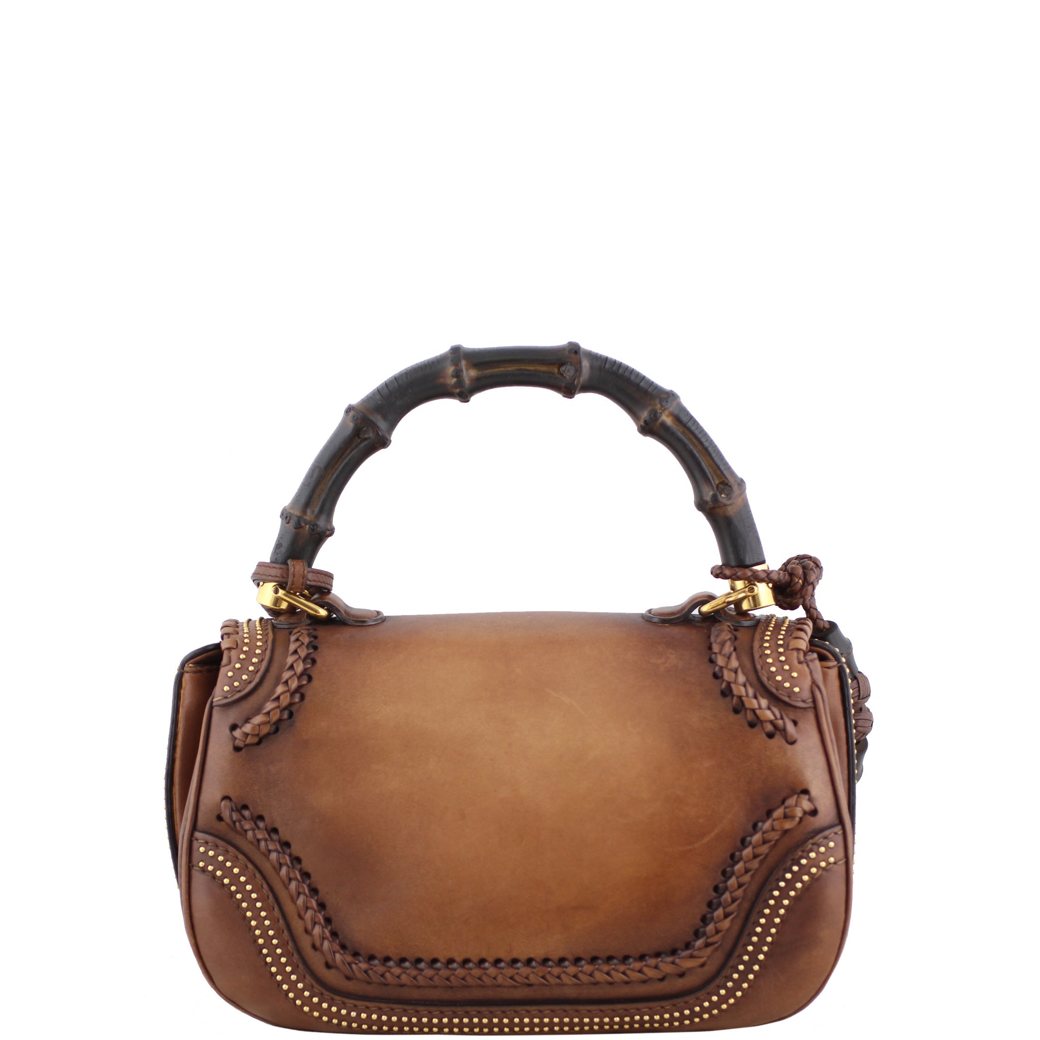 Gucci New Bamboo Stud-Embellished Bag Medium Back