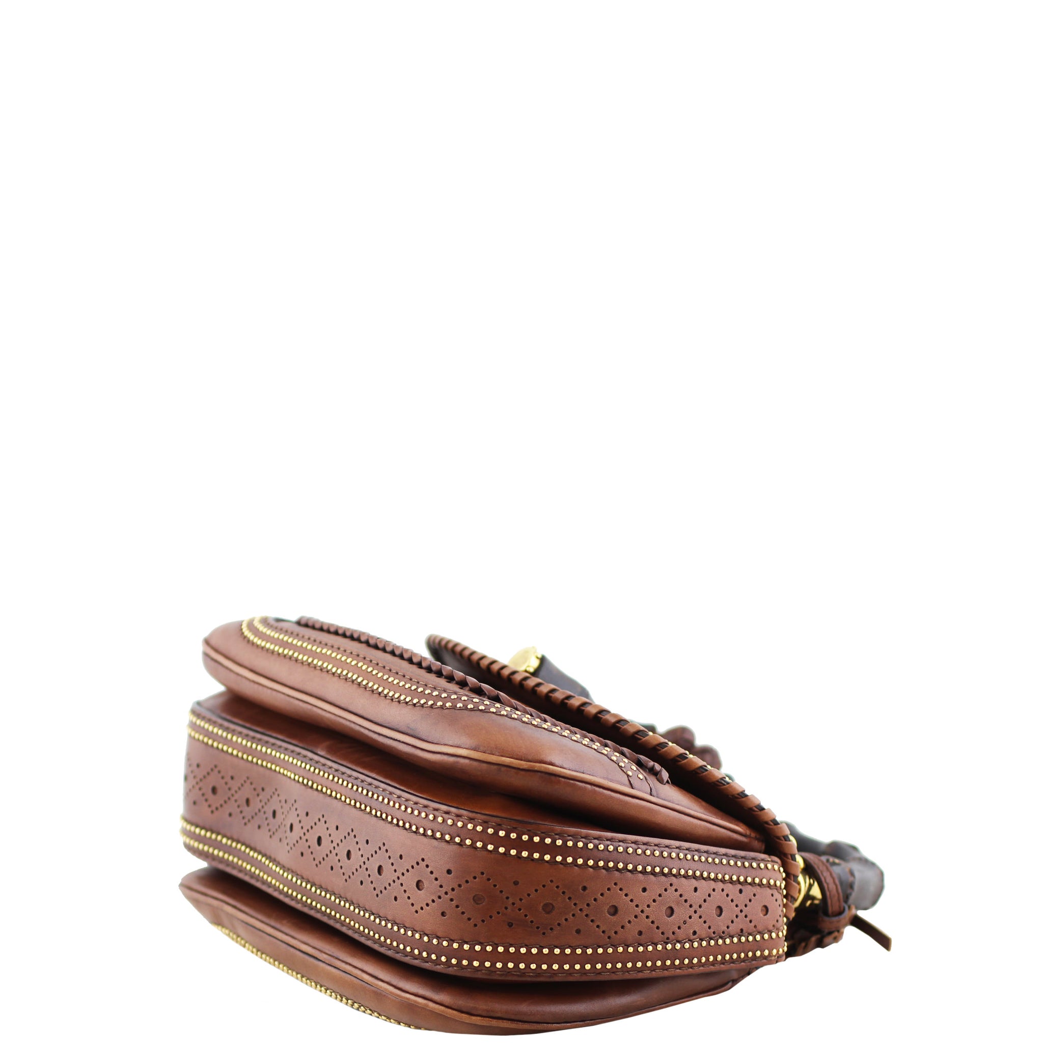 Gucci New Bamboo Stud-Embellished Bag Medium Corner