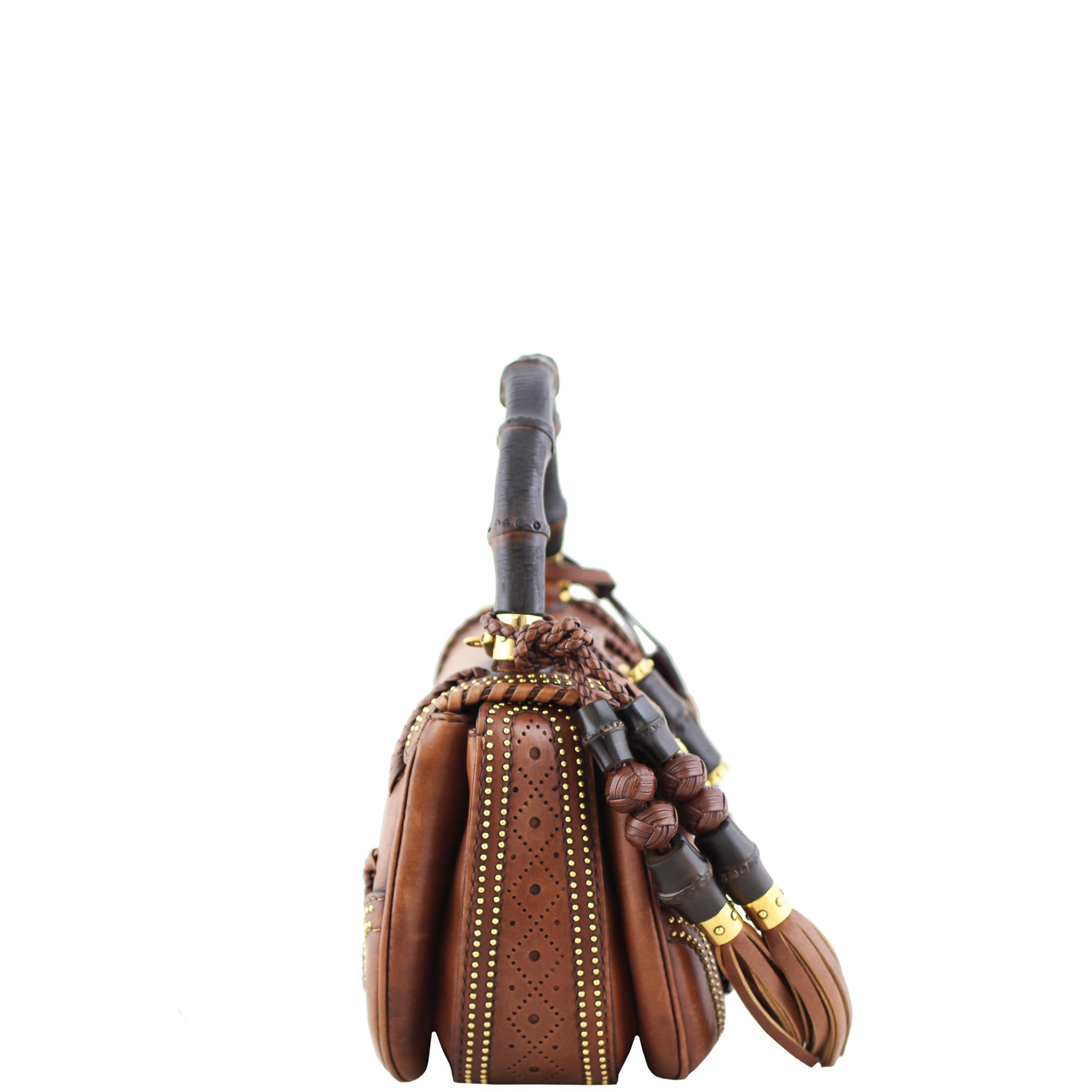 Gucci New Bamboo Stud-Embellished Bag Medium Right