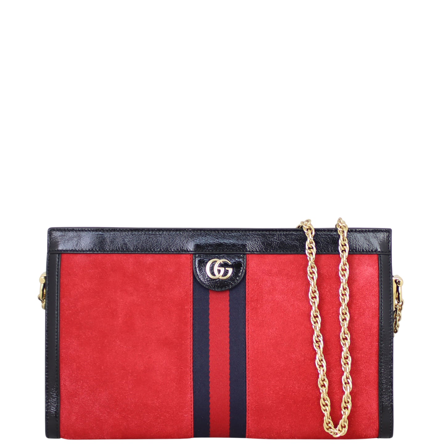 Gucci Ophidia Medium Suede Shoulder Bag Front