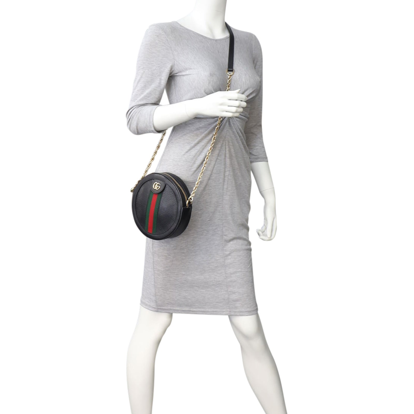 Gucci Ophidia Round Mini Shoulder Bag Mannequin