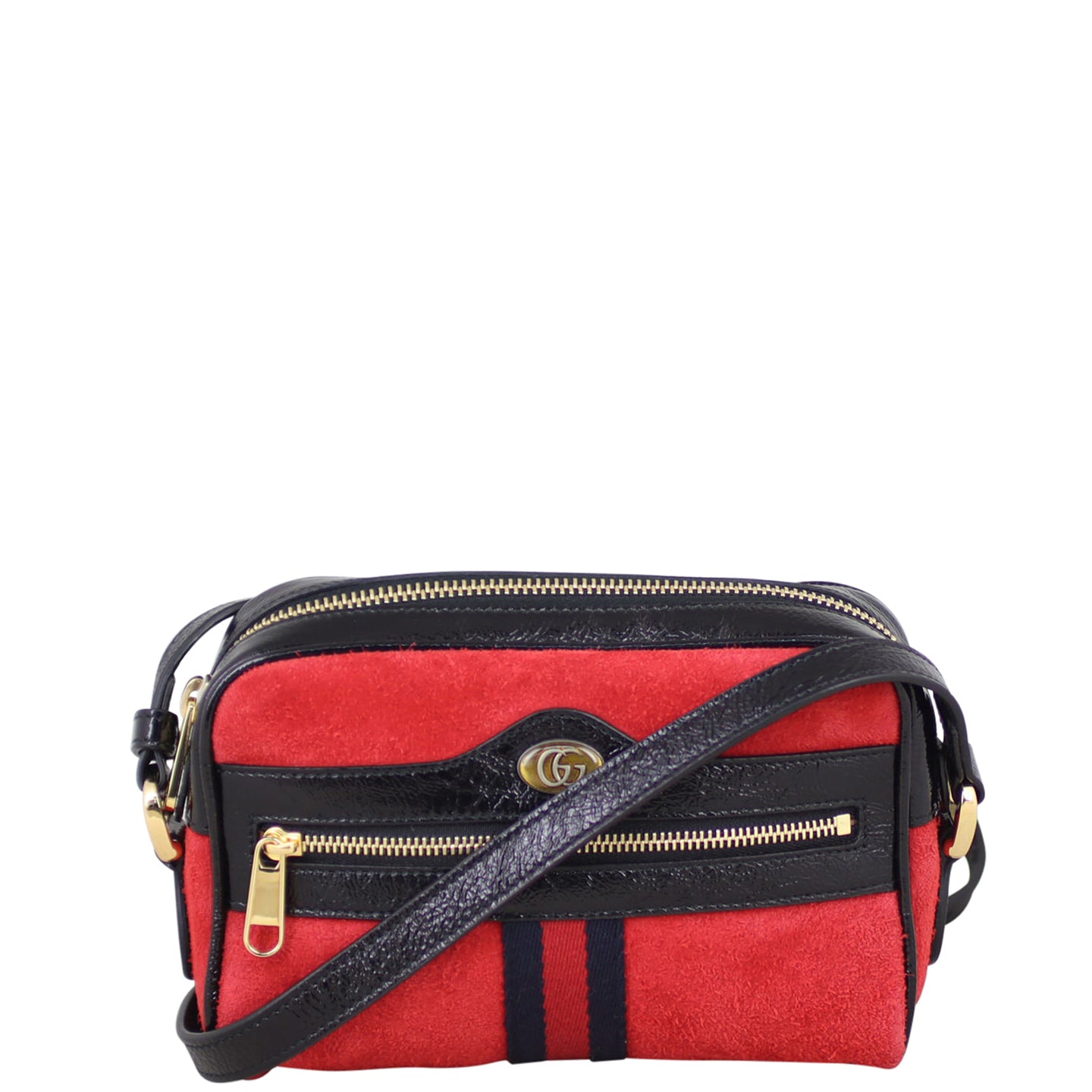 Gucci Ophidia Suede Mini Crossbody Front