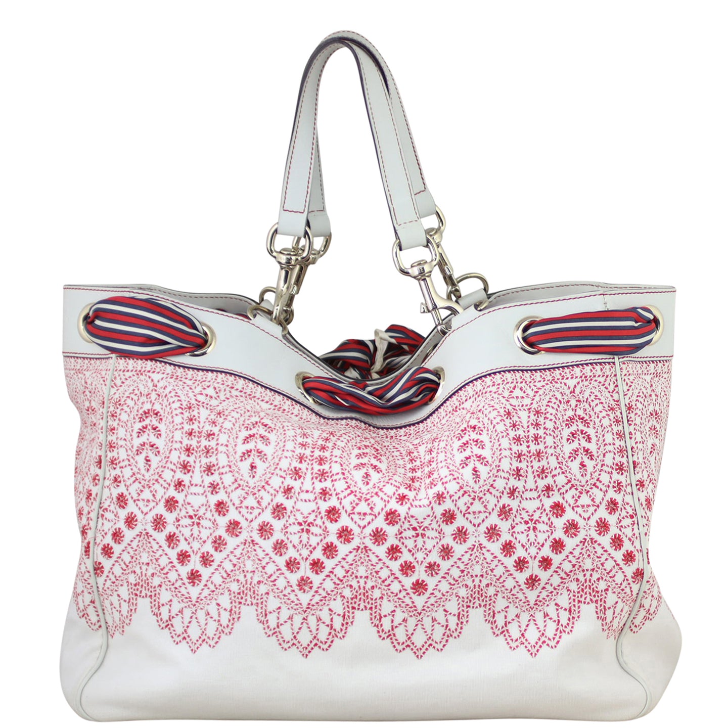 Gucci Positano Large Embroidered Tote Back