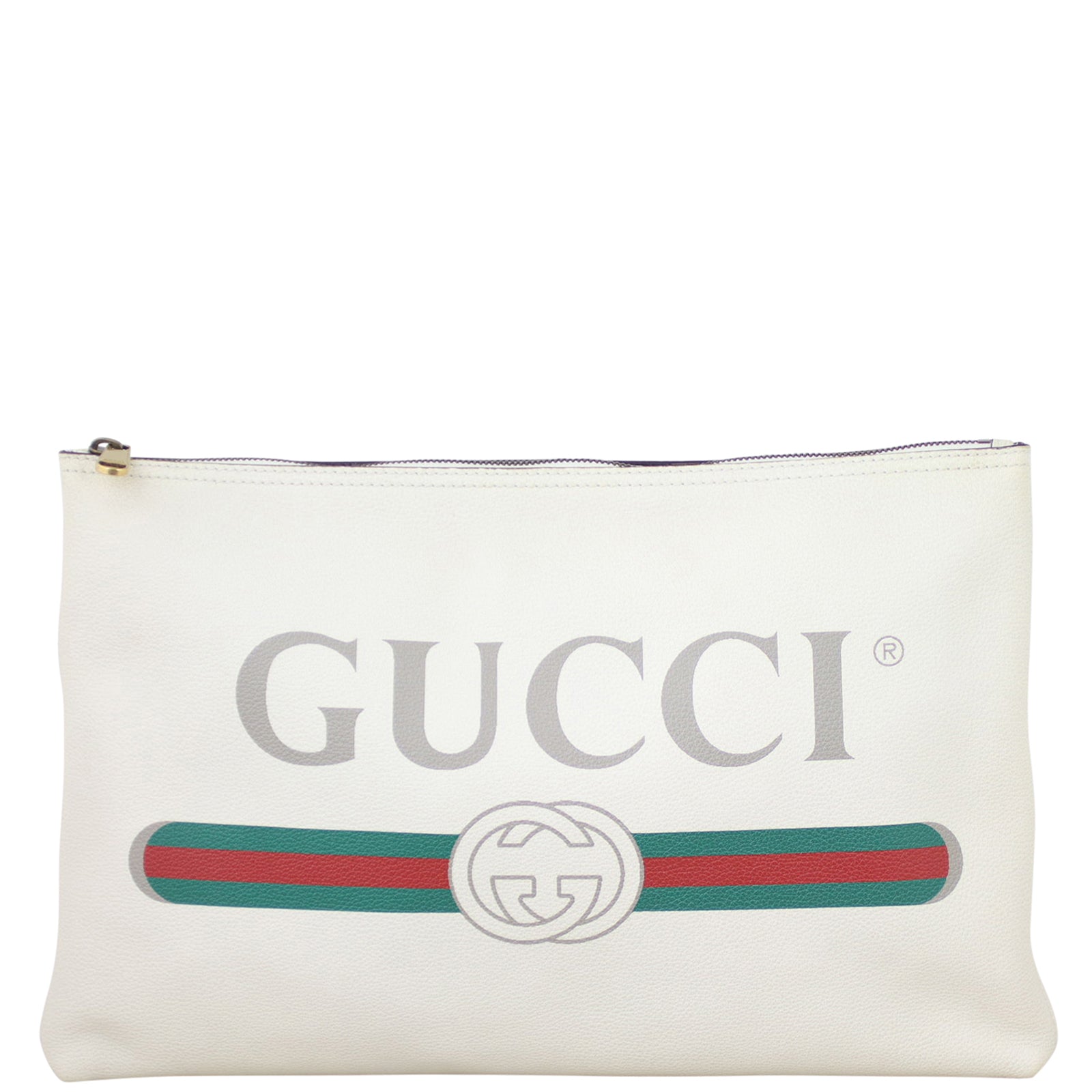 Gucci Print Leather Pouch Front