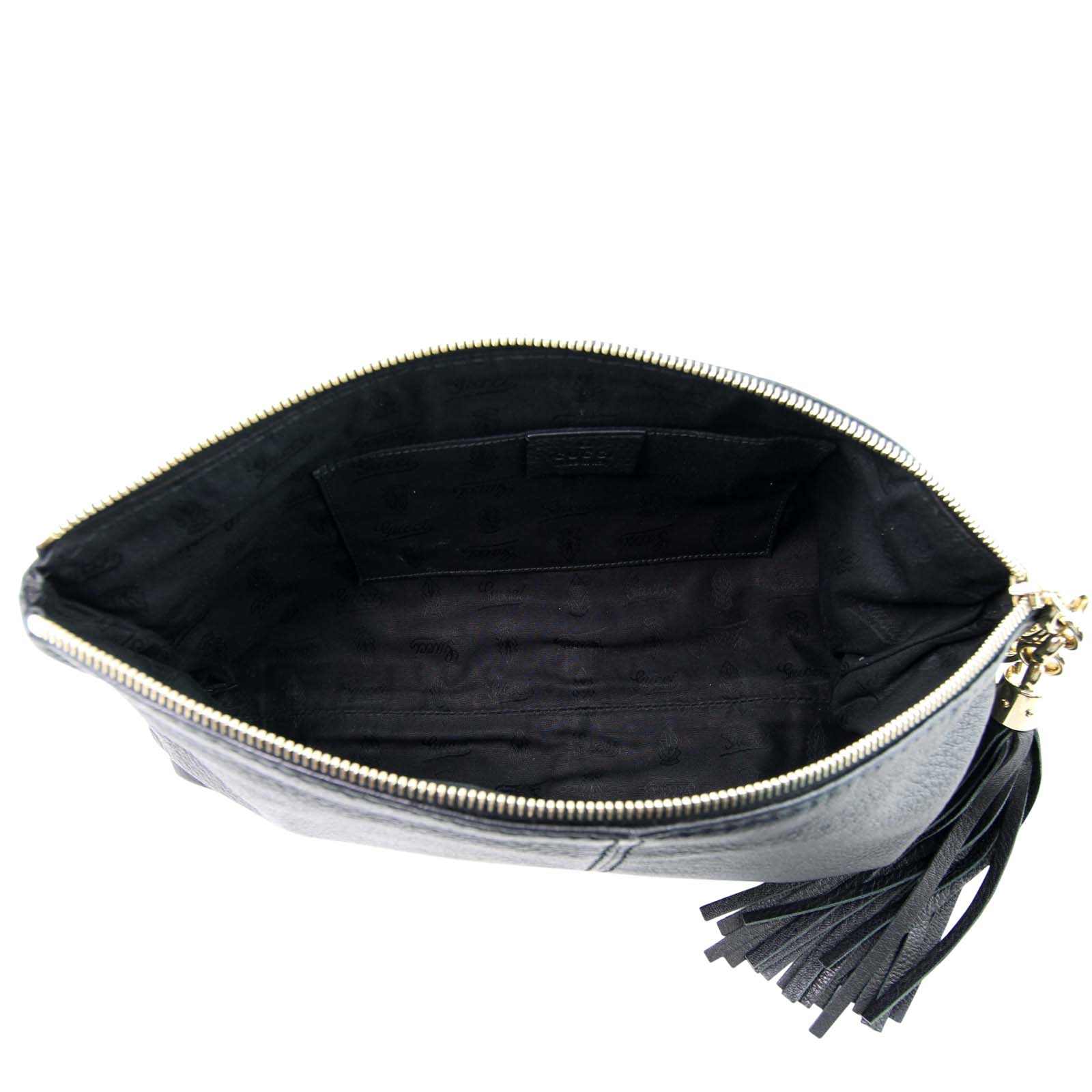 Gucci Sienna Tassel Clutch Interior