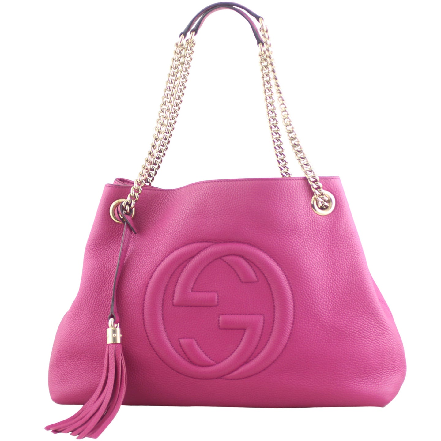 Gucci Soho Chain Pink Shoulder Bag Front