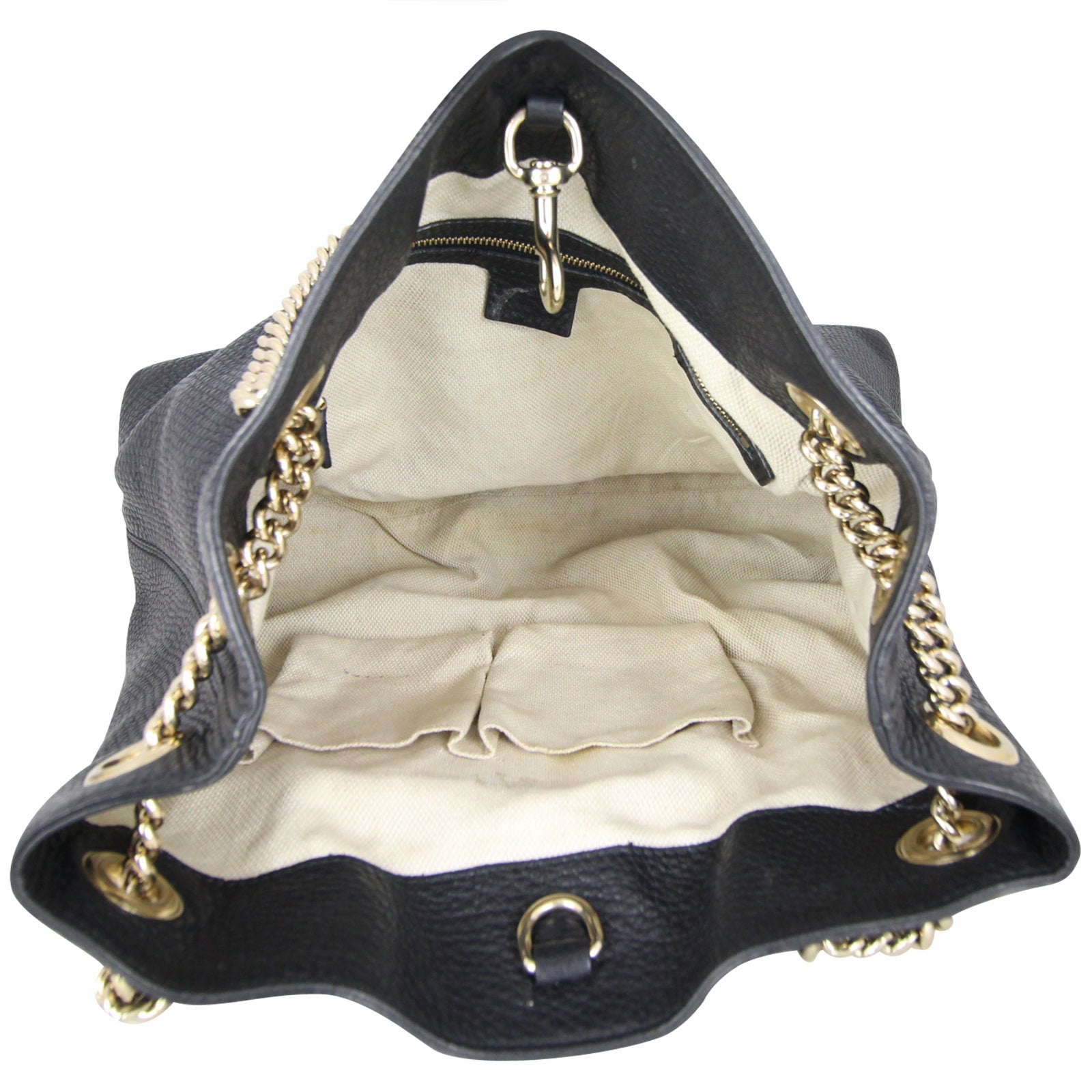 Gucci Soho Chain Shoulder Bag Interior