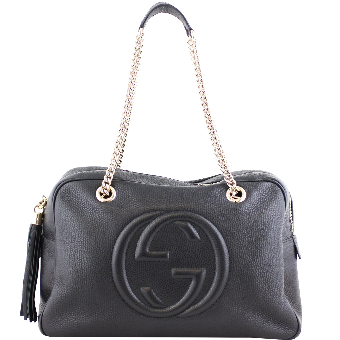 Gucci Soho Chain Zipped Large Shoulder Bag Front
