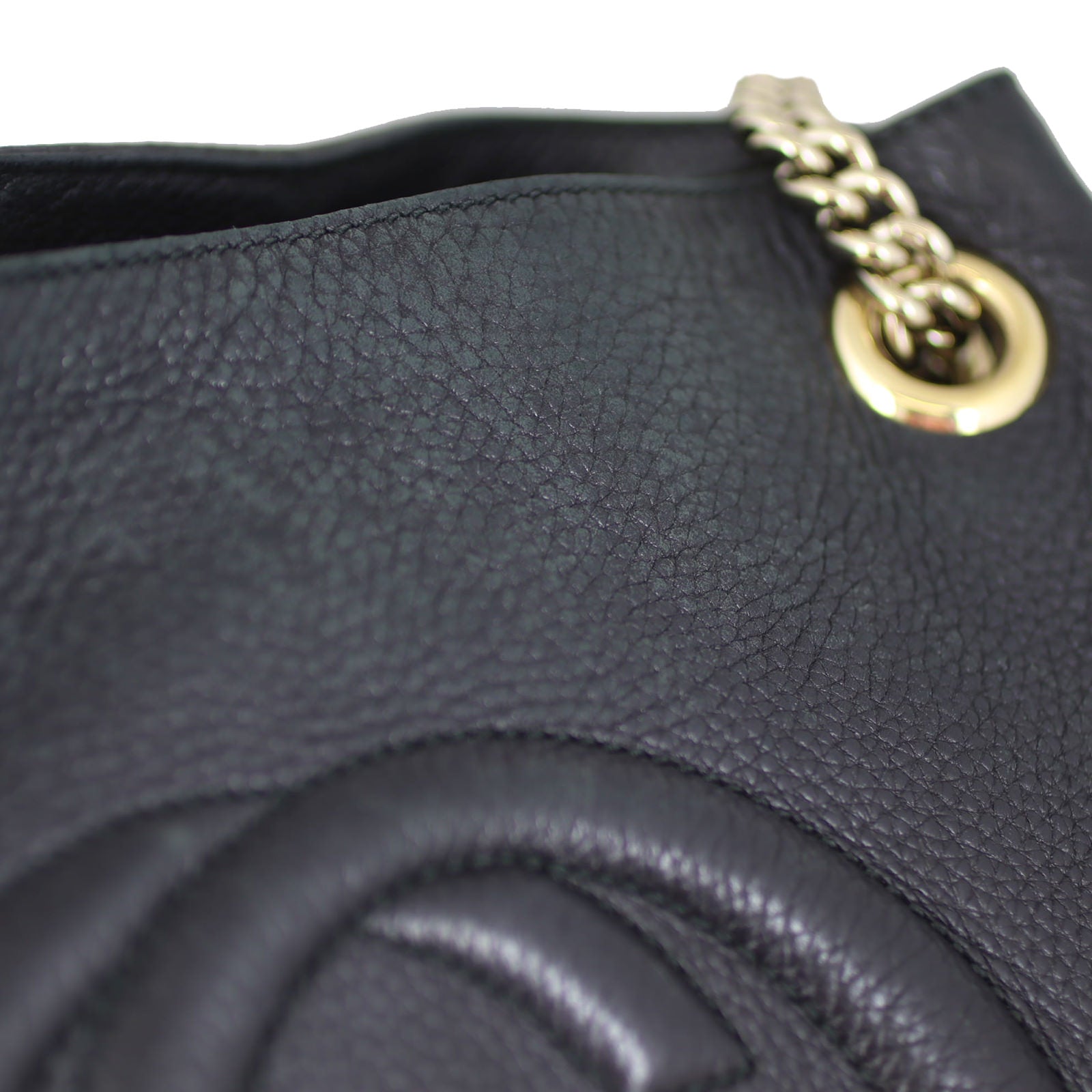 Gucci Soho Chain Shoulder Bag Medium Front Rubbing