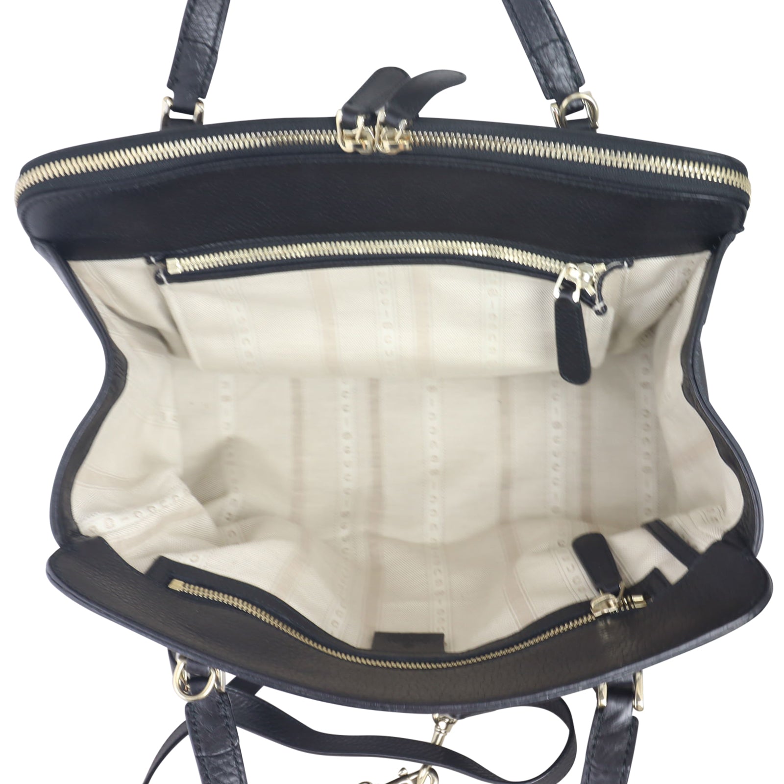 Gucci Soho Leather Satchel Whole interior