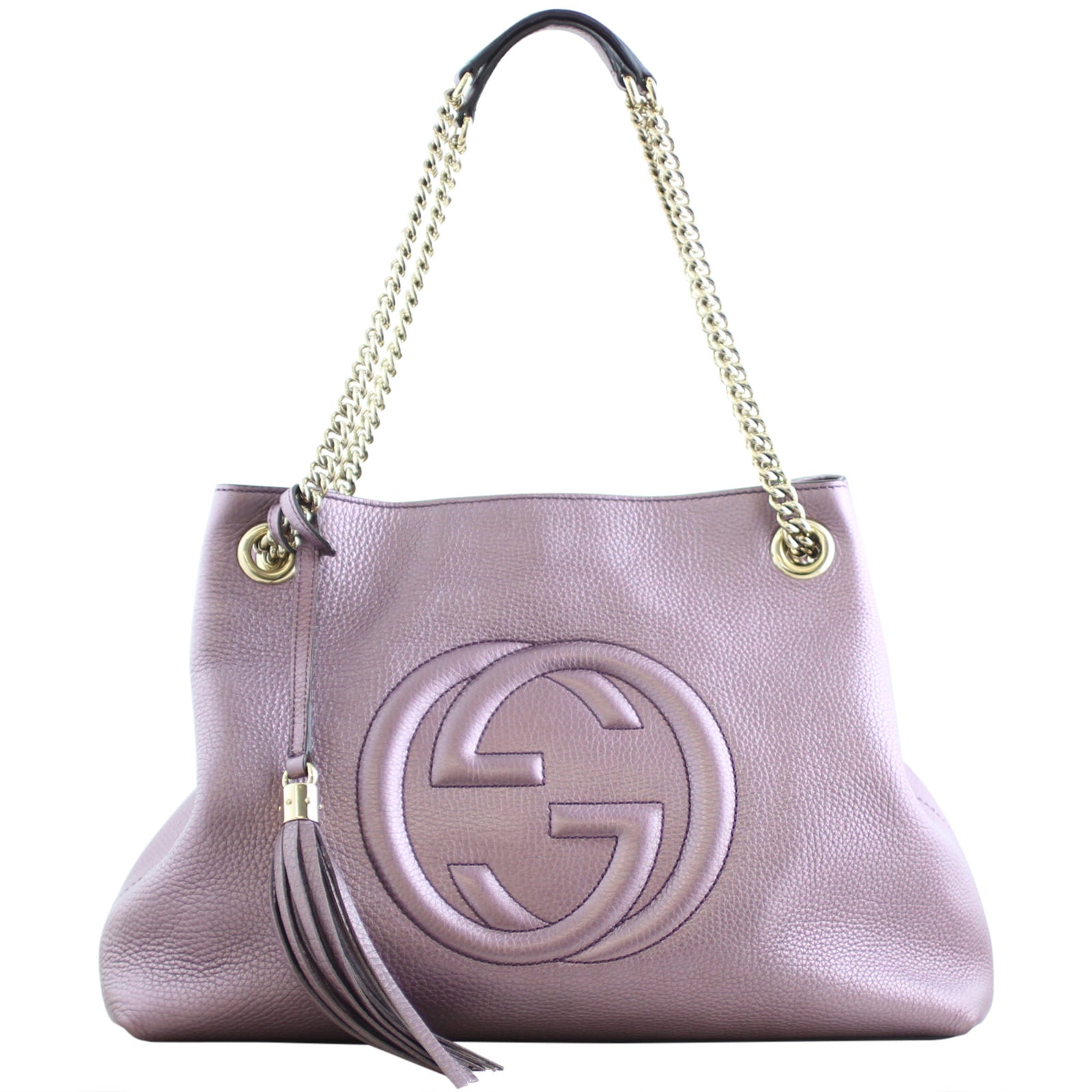 Gucci Soho Metallic Shoulder Bag Front