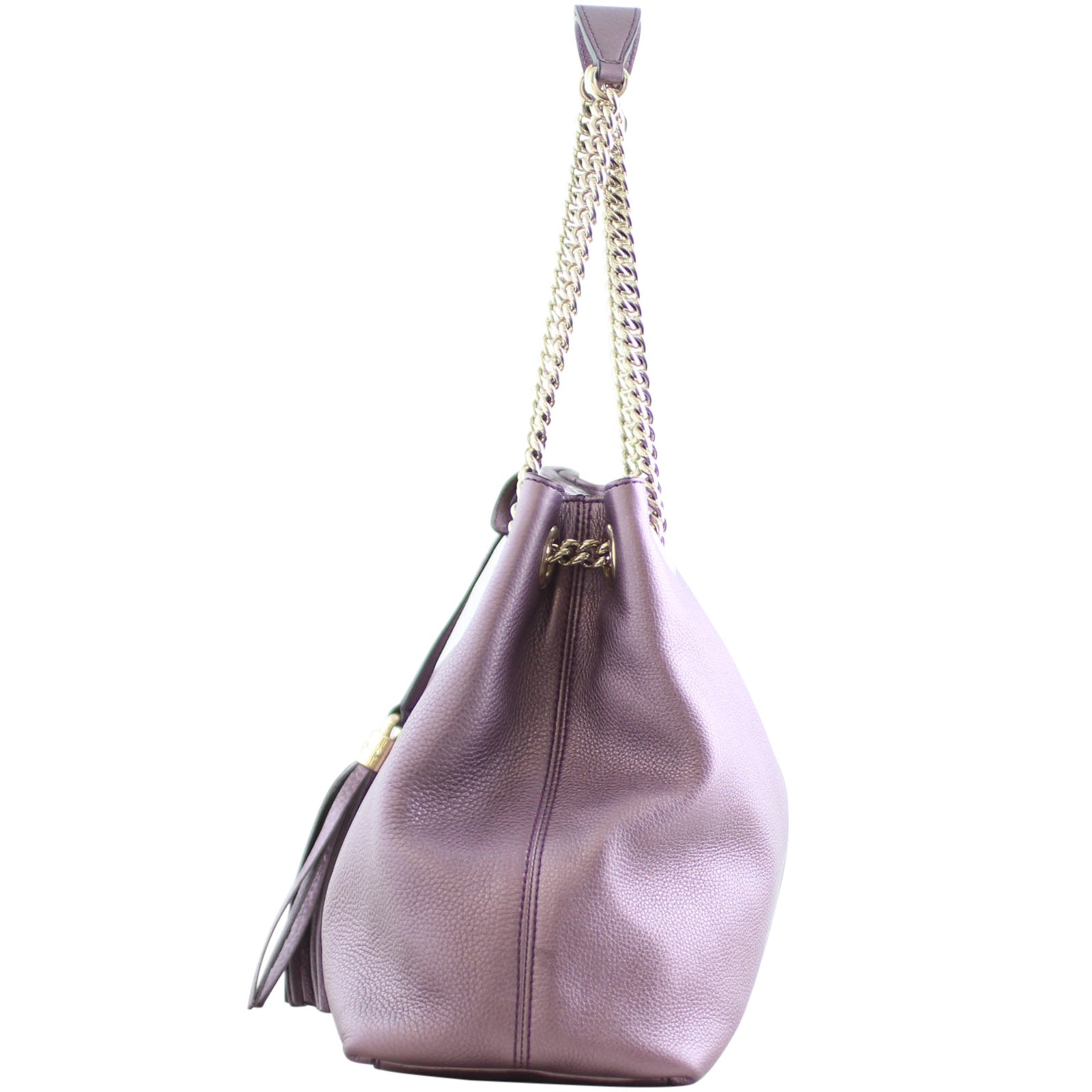 Gucci Soho Metallic Shoulder Bag Left