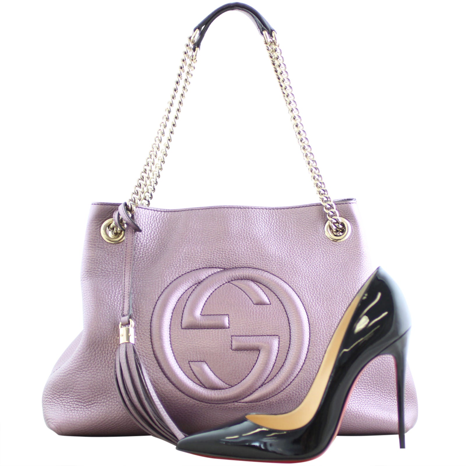 Gucci Soho Metallic Shoulder Bag Scale