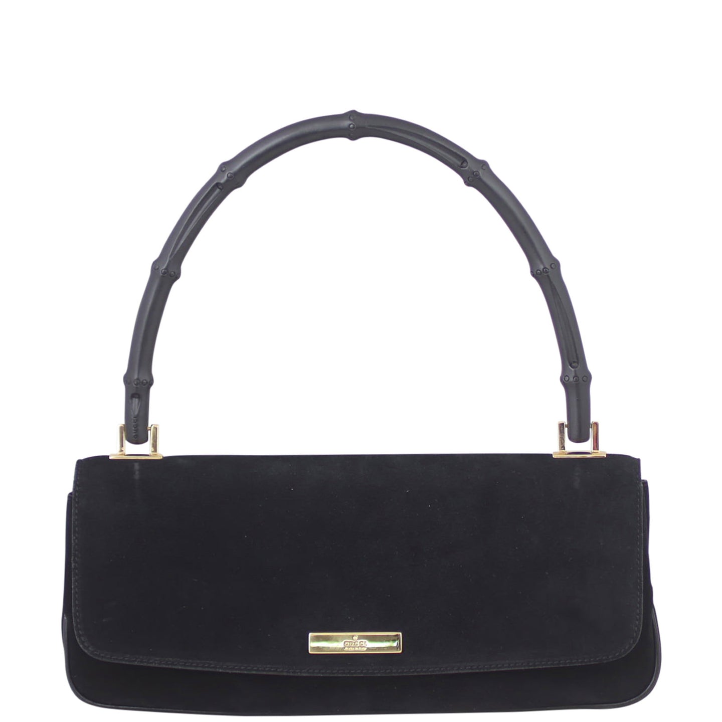 Gucci Suede Evening Bag Front