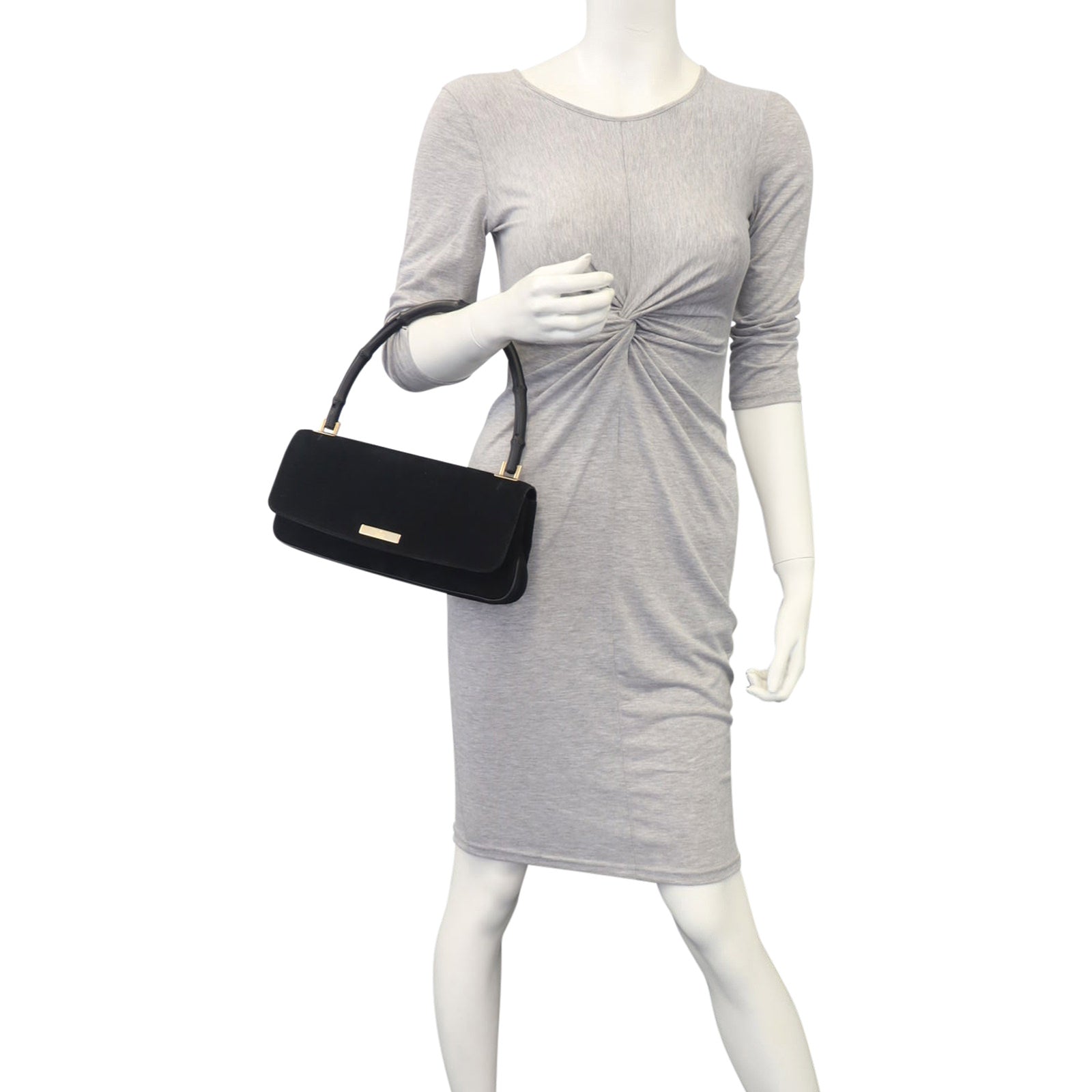 Gucci Suede Evening Bag Mannequin