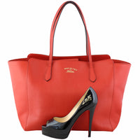 Gucci Swing Medium Leather Tote Scale