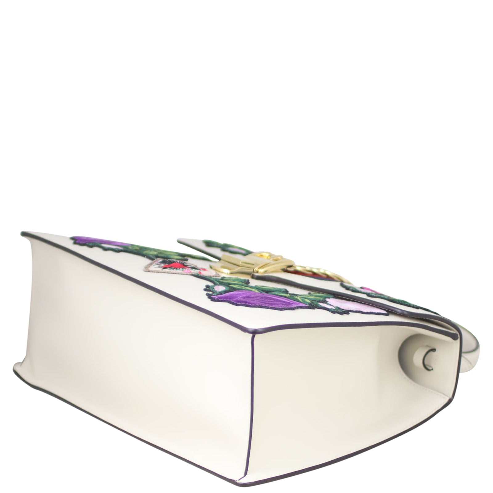 Gucci Sylvie Embroidered Top Handle Medium Bag Corner