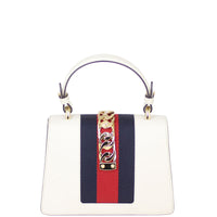 Gucci Sylvie Embroidered Top Handle Mini Bag Back