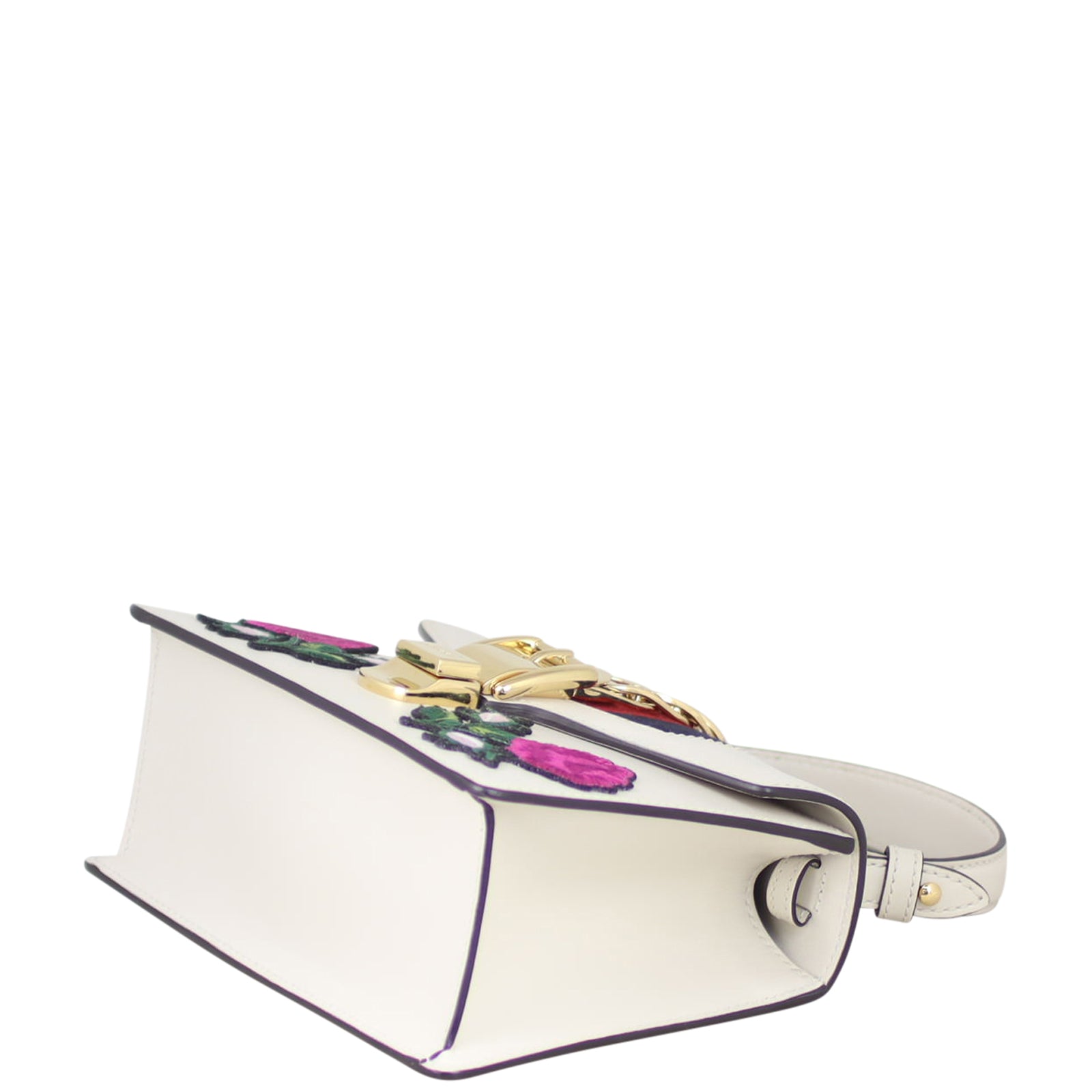 Gucci Sylvie Embroidered Top Handle Mini Bag Corner