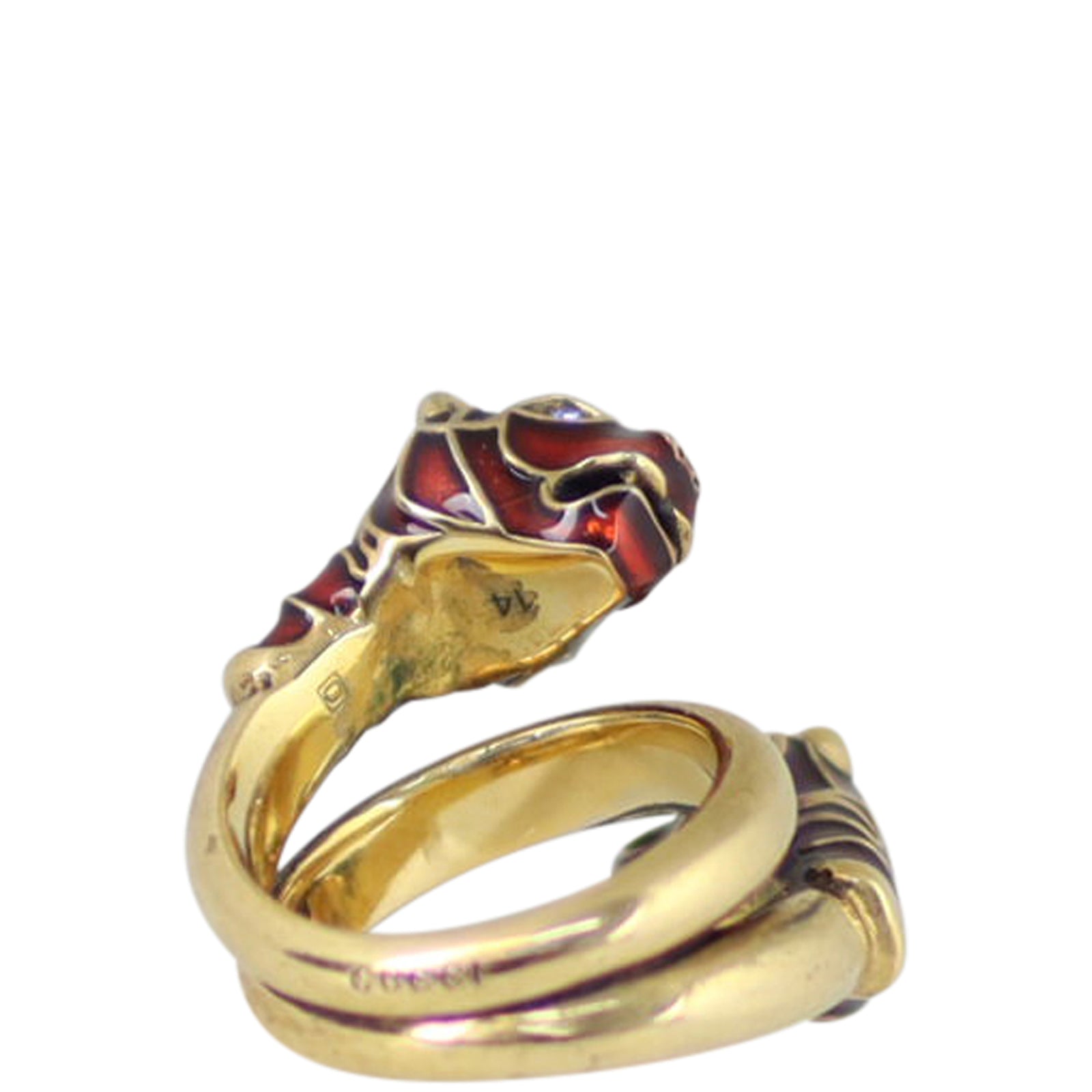Gucci Tiger Head Ring Back