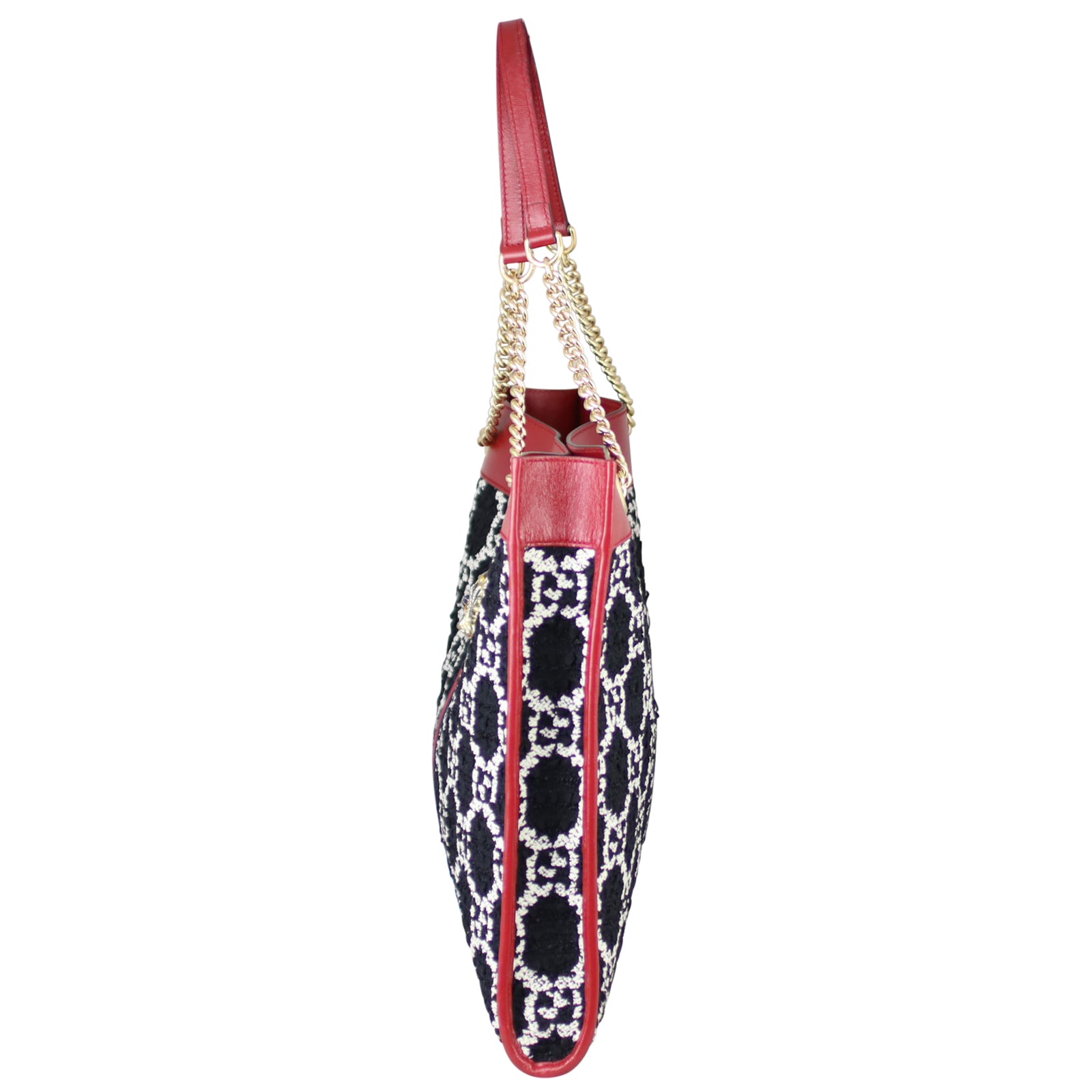 Gucci Tweed Rajah Large Tote Side