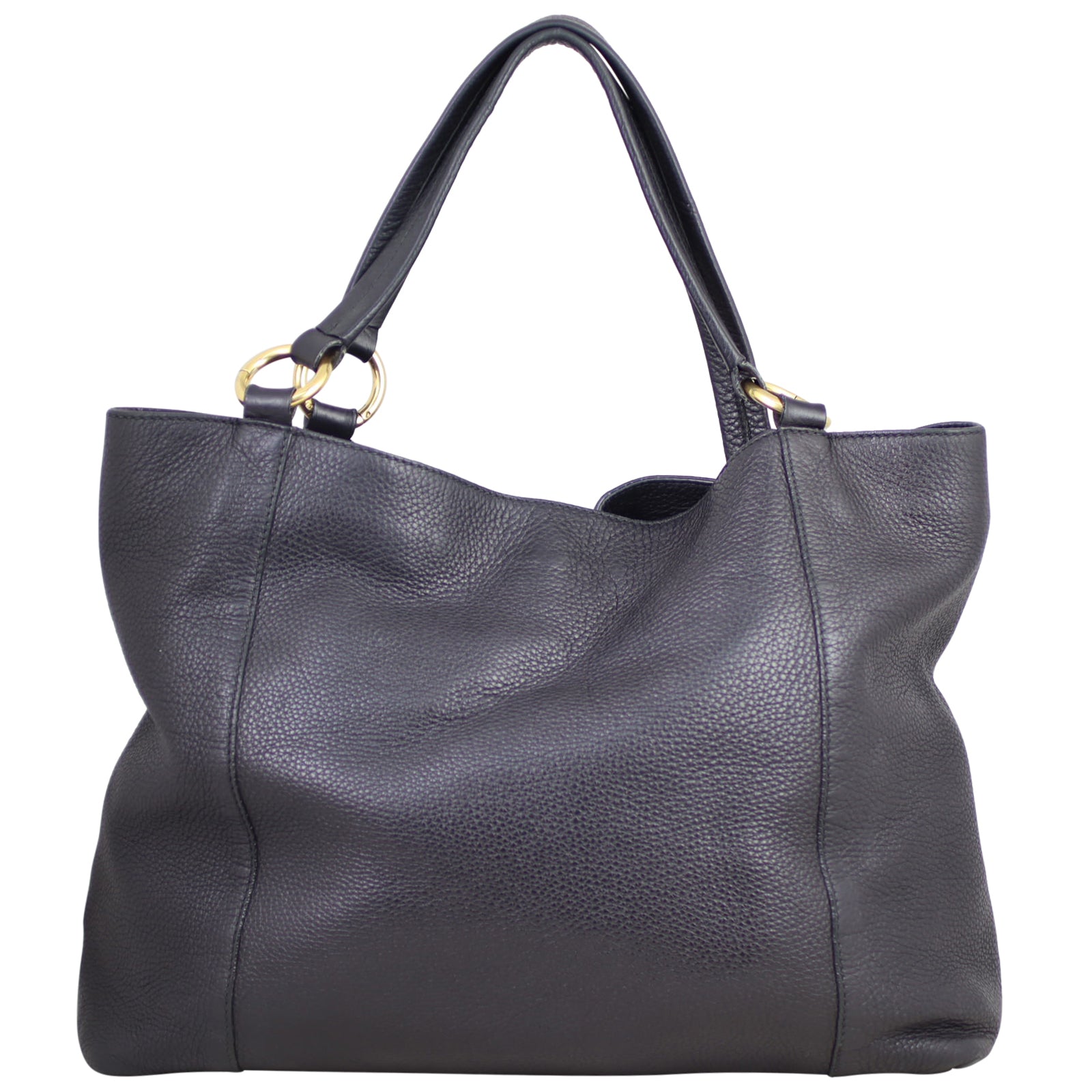 Gucci Twill Plait G Leather Hobo Back