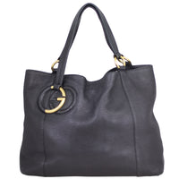 Gucci Twill Plait G Leather Hobo Front