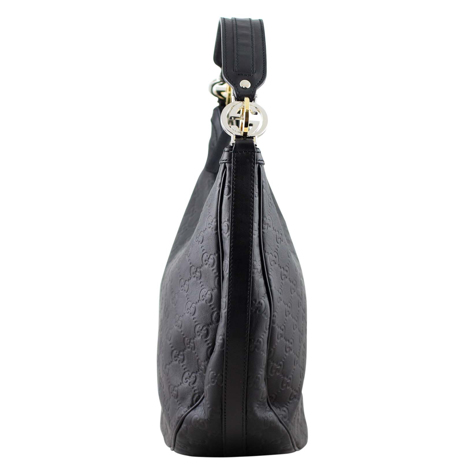 Gucci Guccissima GG Twins Hobo Side