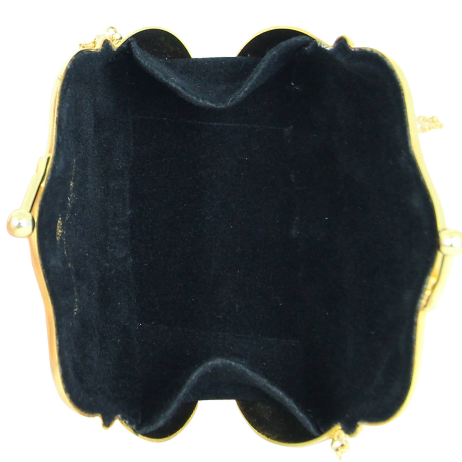 Gucci Vintage GG Monogram Kisslock Minaudiere Interior