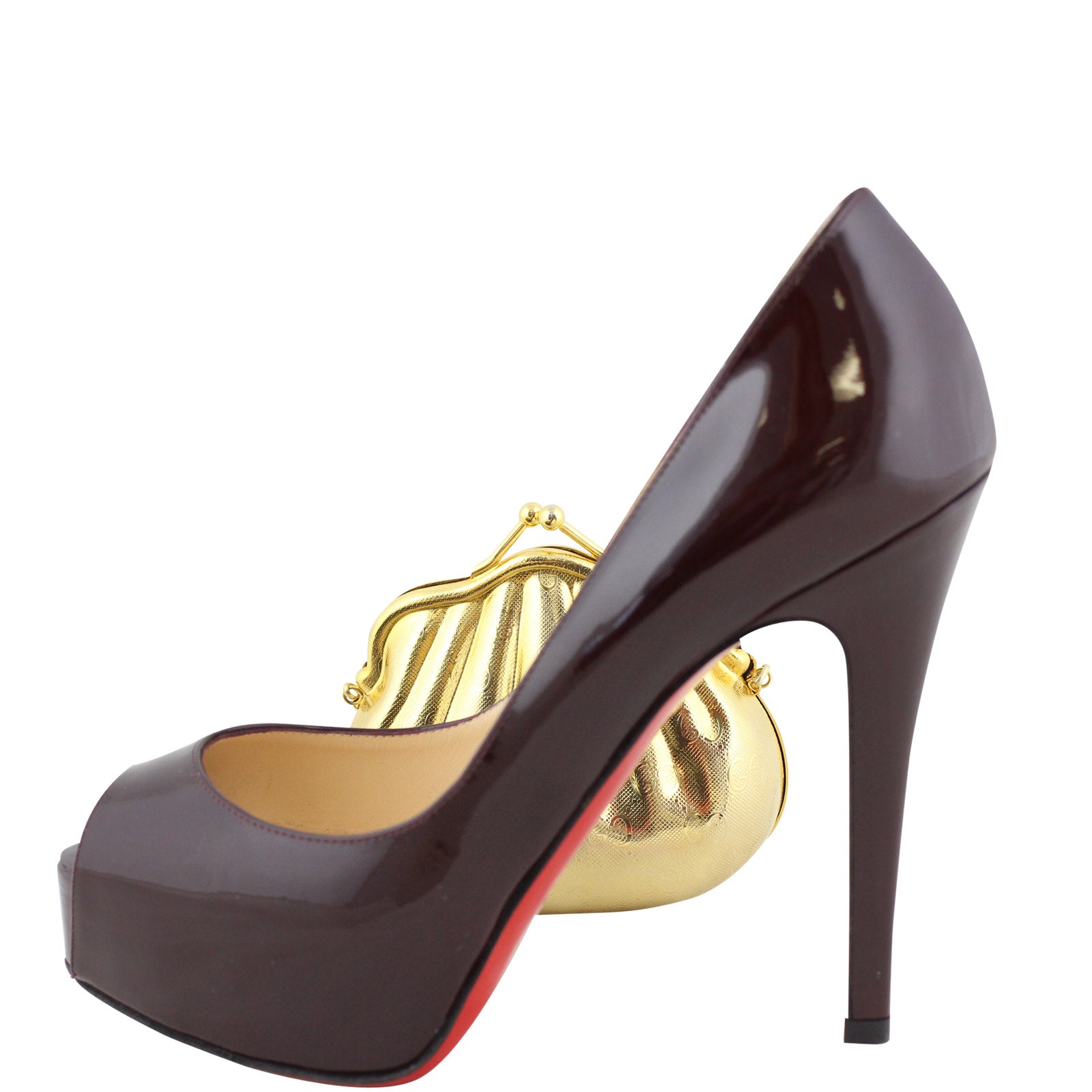 Gucci Vintage GG Monogram Kisslock Minaudiere Scale