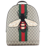 Gucci Web Animalier Backpack with Bee Front