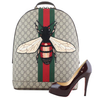 Gucci Web Animalier Backpack with Bee Scale