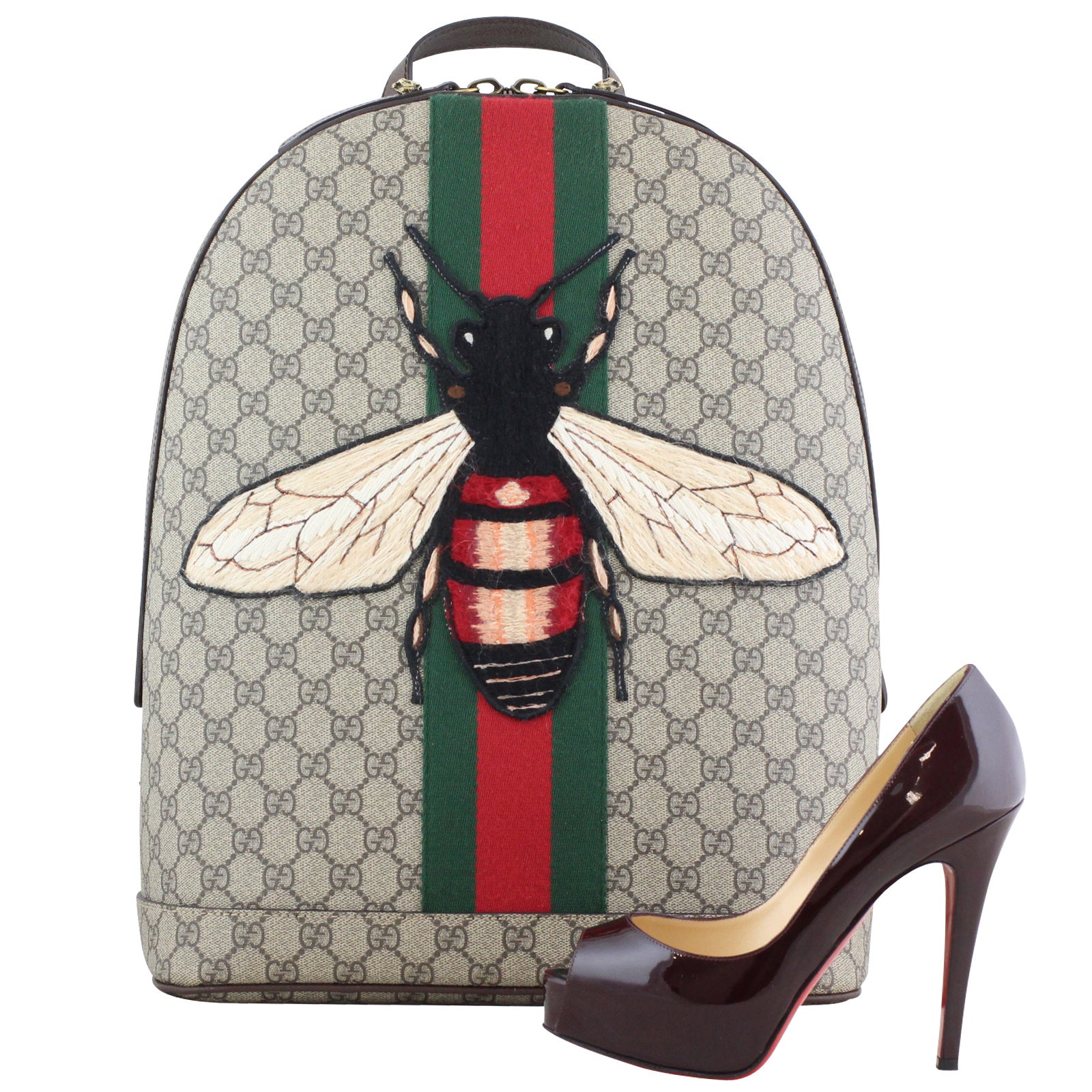 Gucci Web Animalier Backpack with Bee Scale