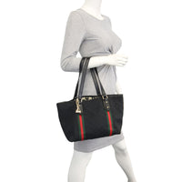 Gucci GG Web Sherry Line Shoulder Tote Mannequin