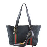 Gucci GG Web Sherry Line Shoulder Tote Scale