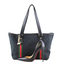 Gucci GG Web Sherry Line Shoulder Tote Scale