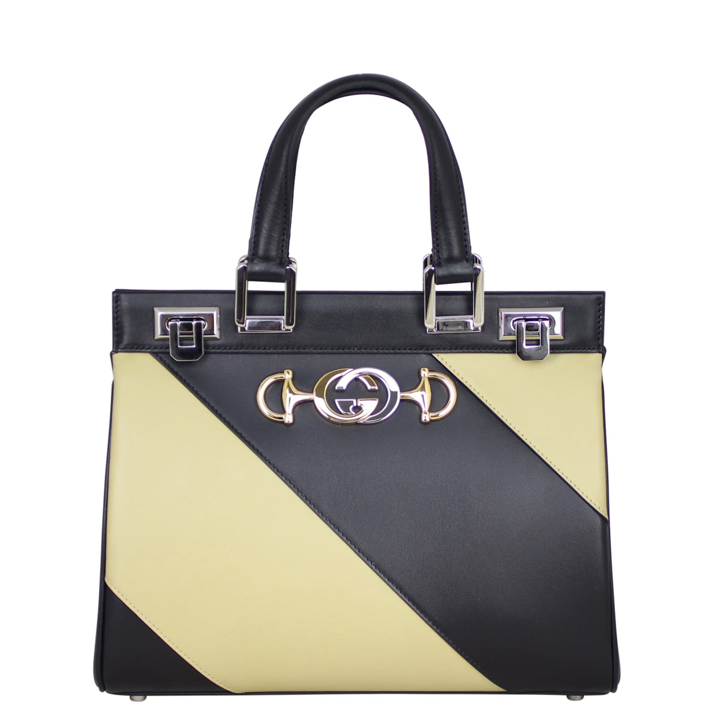 Gucci Zumi Diagonal Stripe Small Tote Front