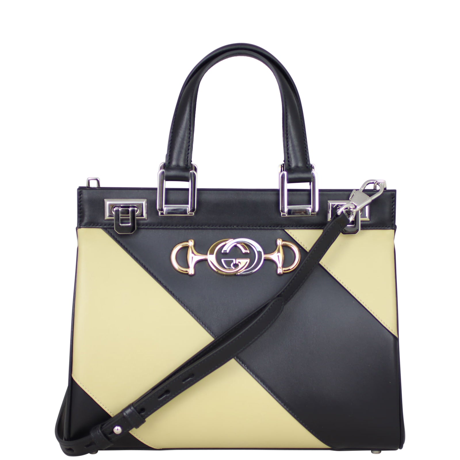 Gucci Zumi Diagonal Stripe Small Tote Front