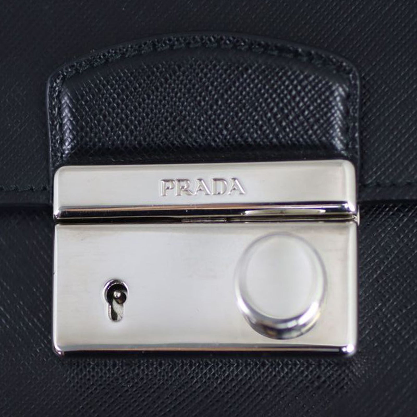 Prada Saffiano Lux Sound Crossbody Bag Hardware