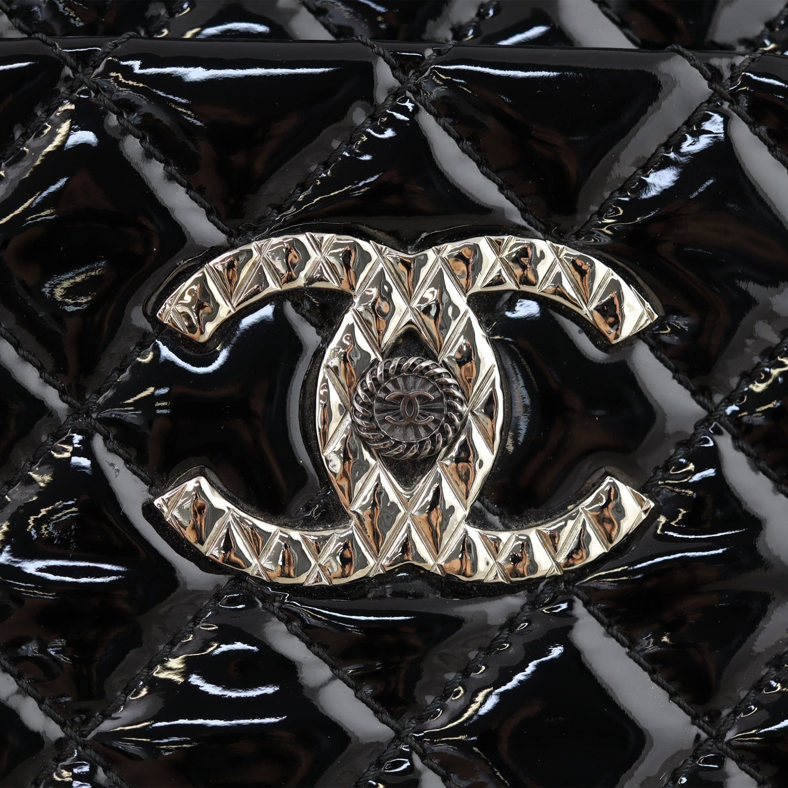 Chanel Brilliant Patent Camera Bag Large Hardware