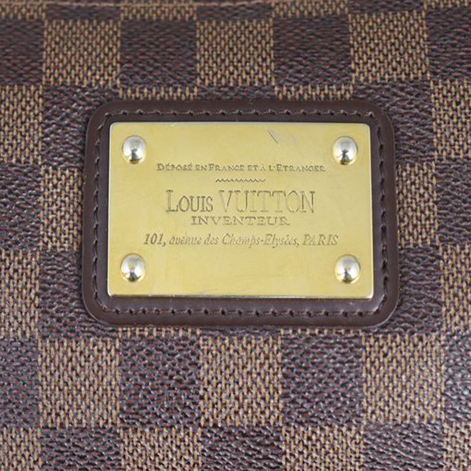 Louis Vuitton Eva Pochette Damier Ebene Hardware